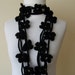 DOUBLE BLACK BLOOM SCARF-READY FOR SHIPPING