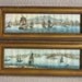 Vintage Repro of Antique European Watercolor Prints H. Hal Kramer Antiques Custom Ship Collection Pair Old World Prints