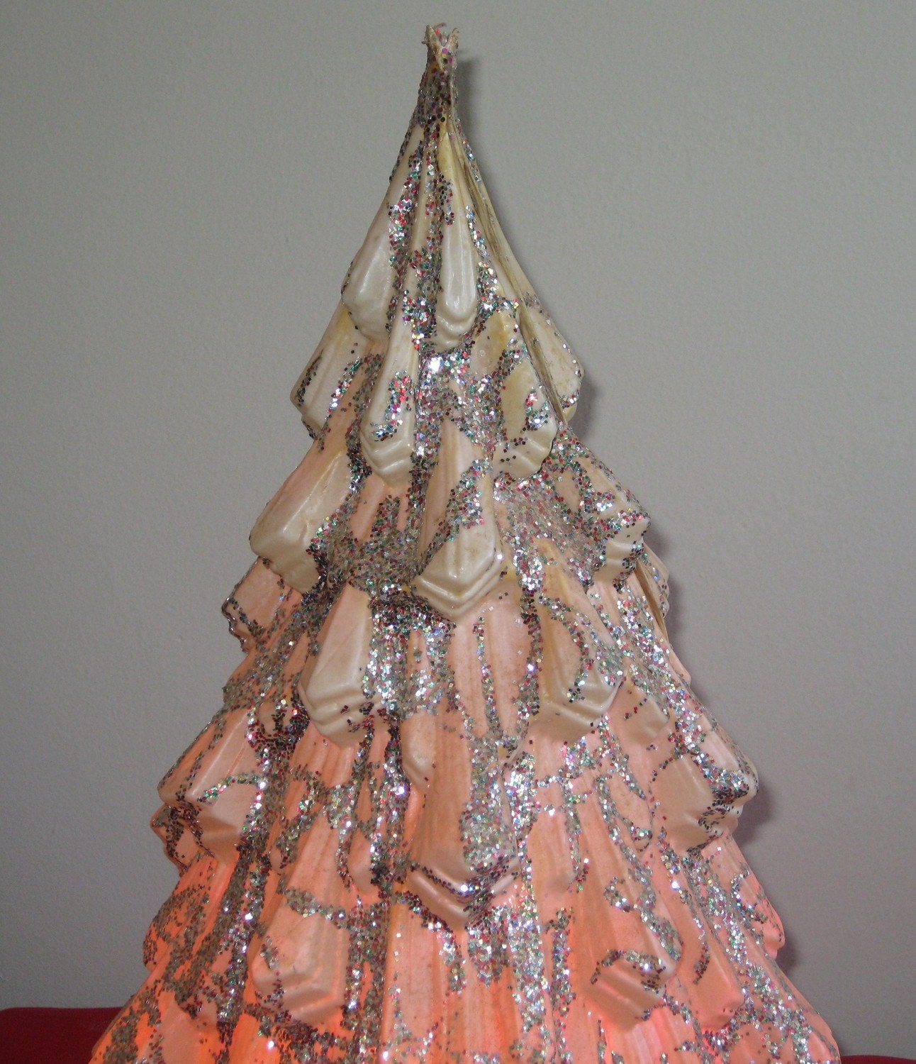 Molded Plastic Christmas Tree Lights up