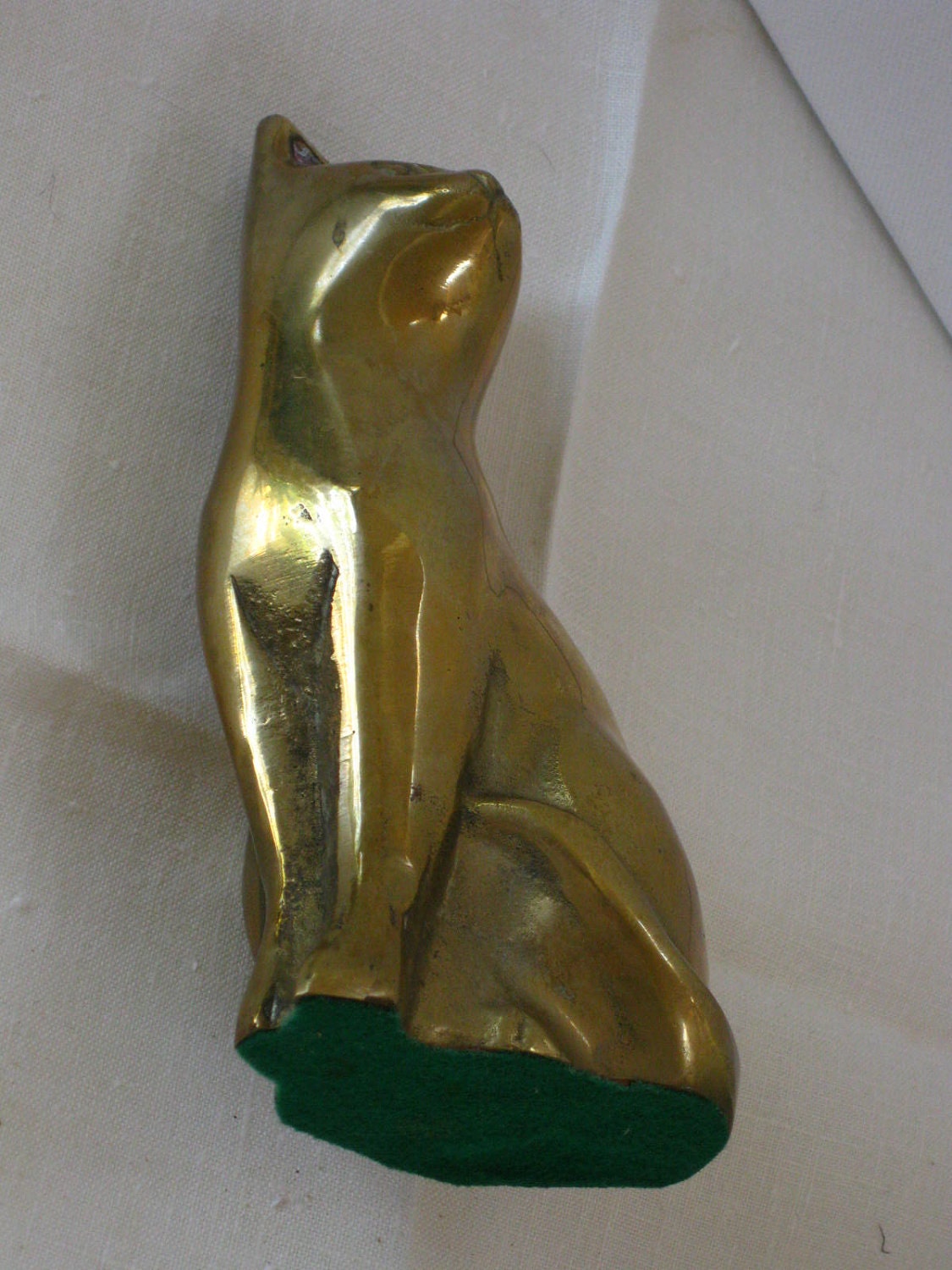 vintage brass cat figurines