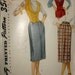 50s Vintage Sewing Pattern - Misses Skirt and Fashionable Weskit, Simplicity 3695, Size 12