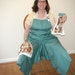 Mint Green Pottery Apron with Coffee Towels