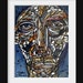 Original Abstract Portrait Painting Funky Art