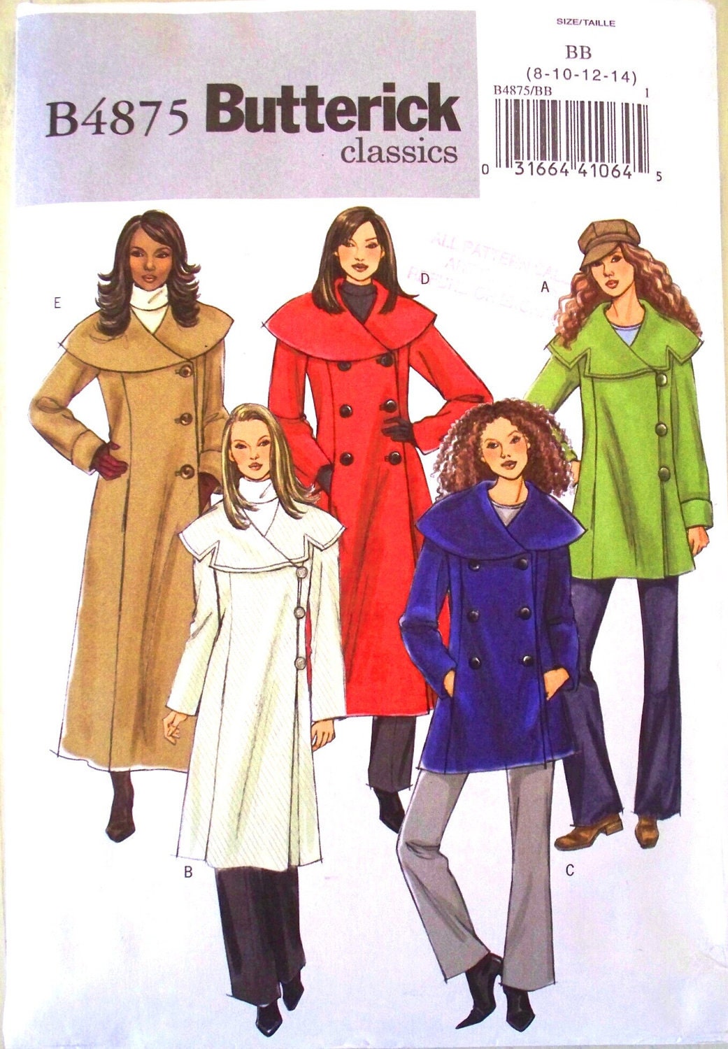 butterick classics pattern 4875 misses/misses petite jacket