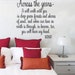 Wall Decal Across the Years I will walk with you in deep green