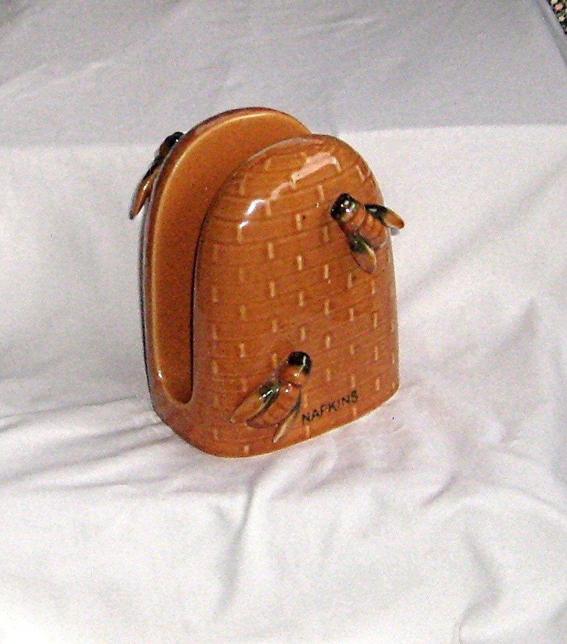 Ceramic Bee Napkin Holder Vintage