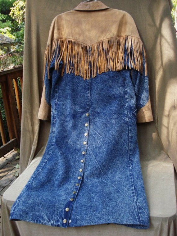 blue jean duster