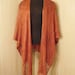 Burnt Umber Boho Gypsy Hippie Vintage Crochet Cape Wrap Shawl Scarf OS