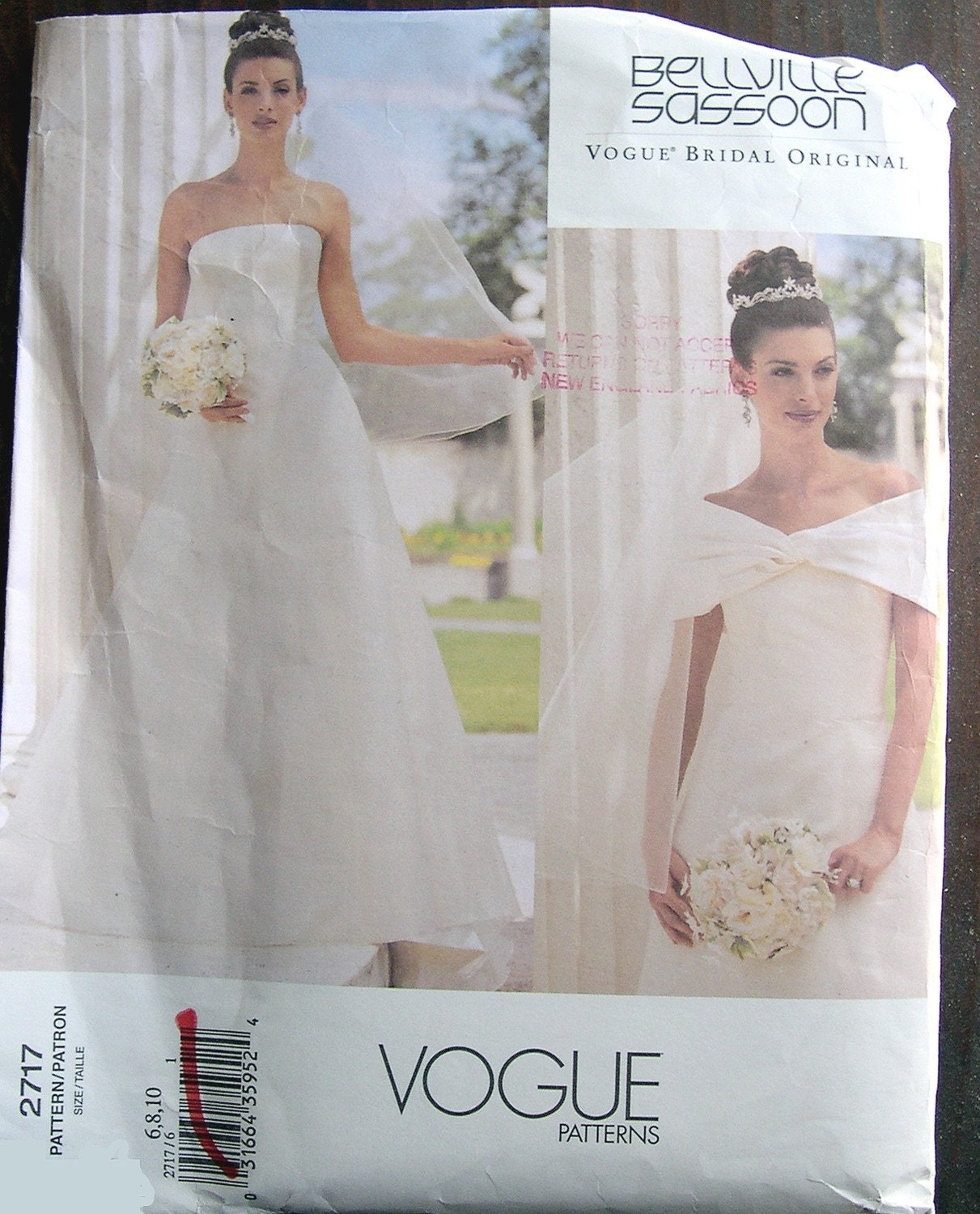 Vogue Bridal Original 2717 Bellville Sassoon Wedding