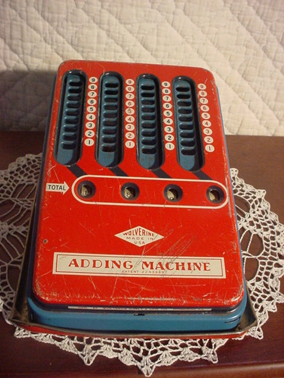 vintage wolverine adding machine