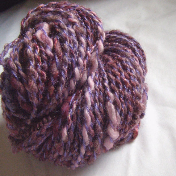 Kinky Quartz Handspun Art Corkscrew Yarn Wool Firestar 76