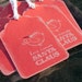 Here Comes Santa Claus Bird Red and White Gift Tag Set 6