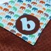 Personalized Baby Boy Blanket - Urban Elephants
