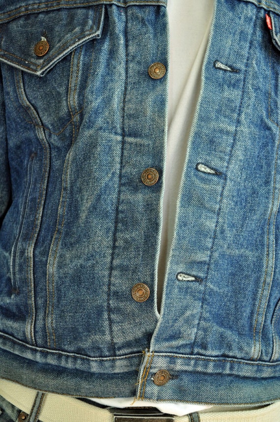 70s vintage LEVI jacket distressed & worn MENS levi denim