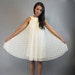 60s Dress MOD dress / lace PARTY dress / vintage Mad Men cocktail dress w/ micro pleat lace s / m small / medium