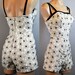 50s one piece SWIMSUIT / Rose Marie Reid Pin Up Retro Bathing Suit Romper Playsuit size xs / s