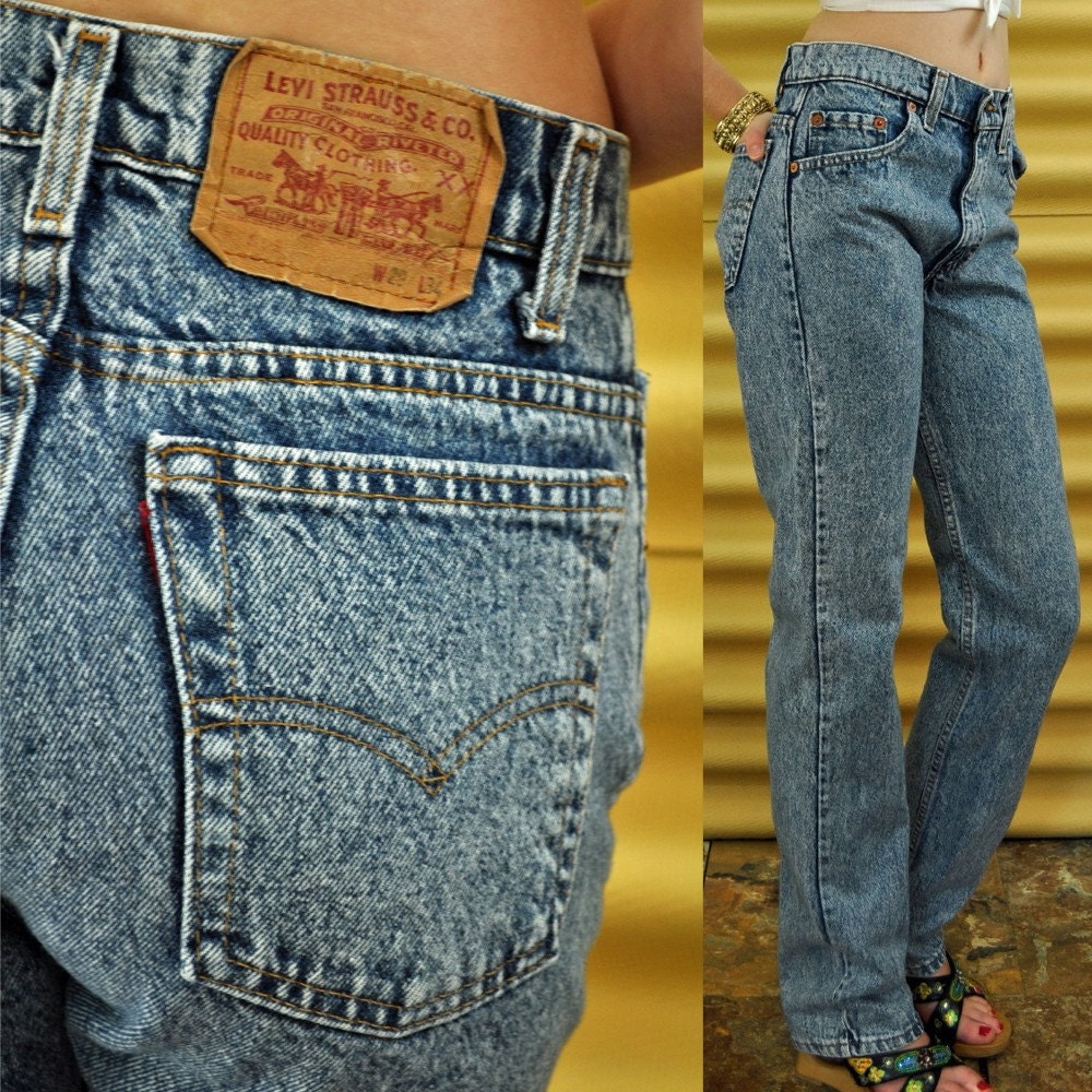 80s vintage jeans / LEVI ACID wash jeans / by rockstreetvintage