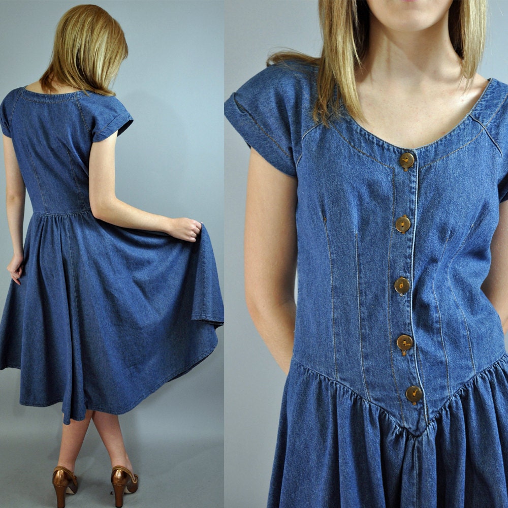 rager top and denim dress