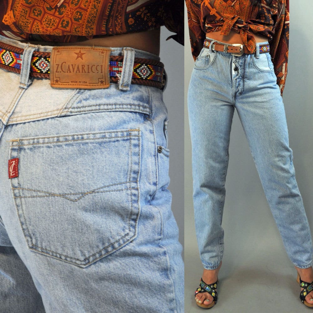 pants vintage unique 80s distressed rockstreetvintage faded rise / jeans super by high