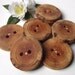 Wood Tree Branch Buttons - 6 Rustic Cherry Wooden Buttons - 1 1/2 inches, 2 holes, For Journals, Pillows, Fiber Artists