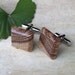 Wood Cuff Links - Wooden Cufflinks - Bubinga Wood - Perfect Gift for the Groom, Best Man, Groomsmen, or Father - 3/4 inch Diameter