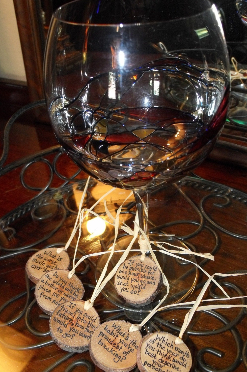 Personalized Wood Wine Glass Charms The Original Wooden