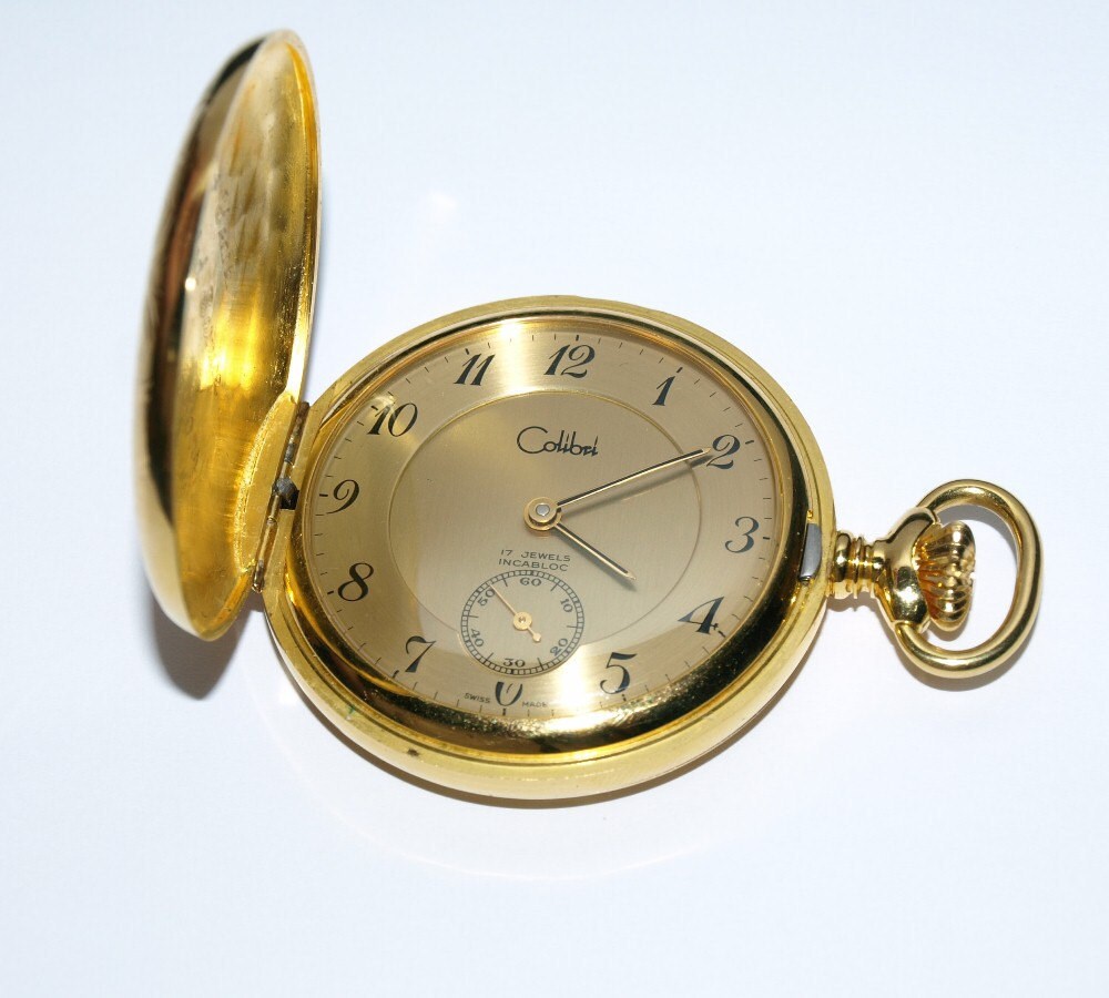 Outstanding Colibri Swiss 17J Pocket Watch with Box Running