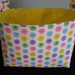 Reversible Organizer Fabric Spring Flowers Basket Bin Storage