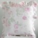 Sale - Decorative pillow - throw pillow - pillow cover - 16 X 16 - shabby chic pink roses - accent pillow