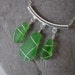 Emerald Green Sea Glass Pendant Necklace - Sterling Silver