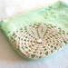 CIJ SALE - Easy Breezy - Linen Cotton Handmade Crochet Doily Applique Pouch Pencil Case
