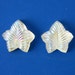 6 pcs RARE Beautiful Leaf Vintage Glass Stones 12mm Cabochons
