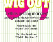 Wig Themed Party Invitations 2