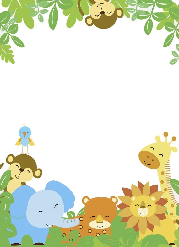 baby shower jungle theme clipart - photo #35