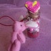 Pink Love Bunny & Bottle Cellphone Charm