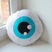 Eyeball pillow blue