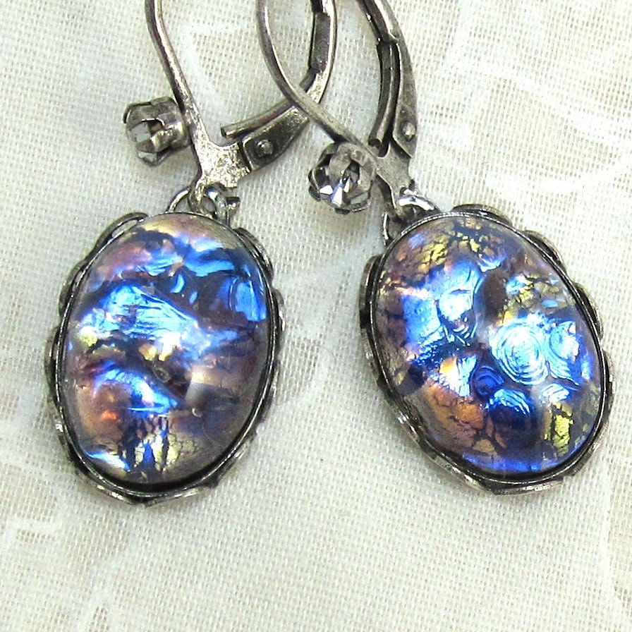 purple opal earrings