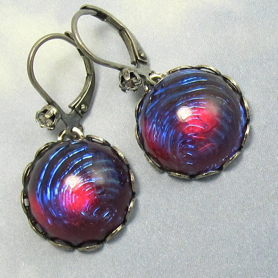 purple opal earrings