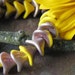 Bronzed Sunflower 3 Petal Czech Flower Beads
