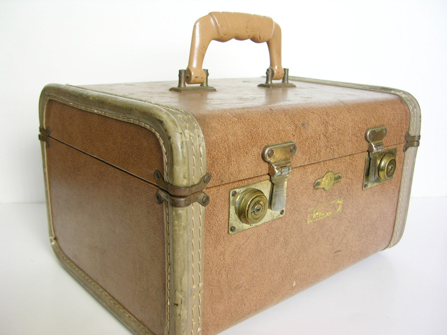 Old Vintage Empire Brand Luggage Train Case