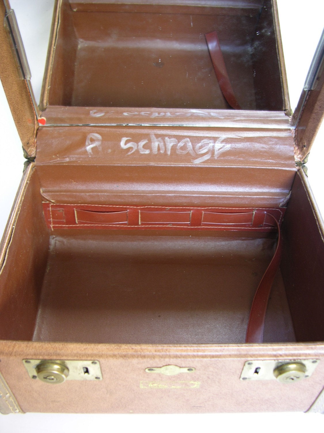 Old Vintage Empire Brand Luggage Train Case