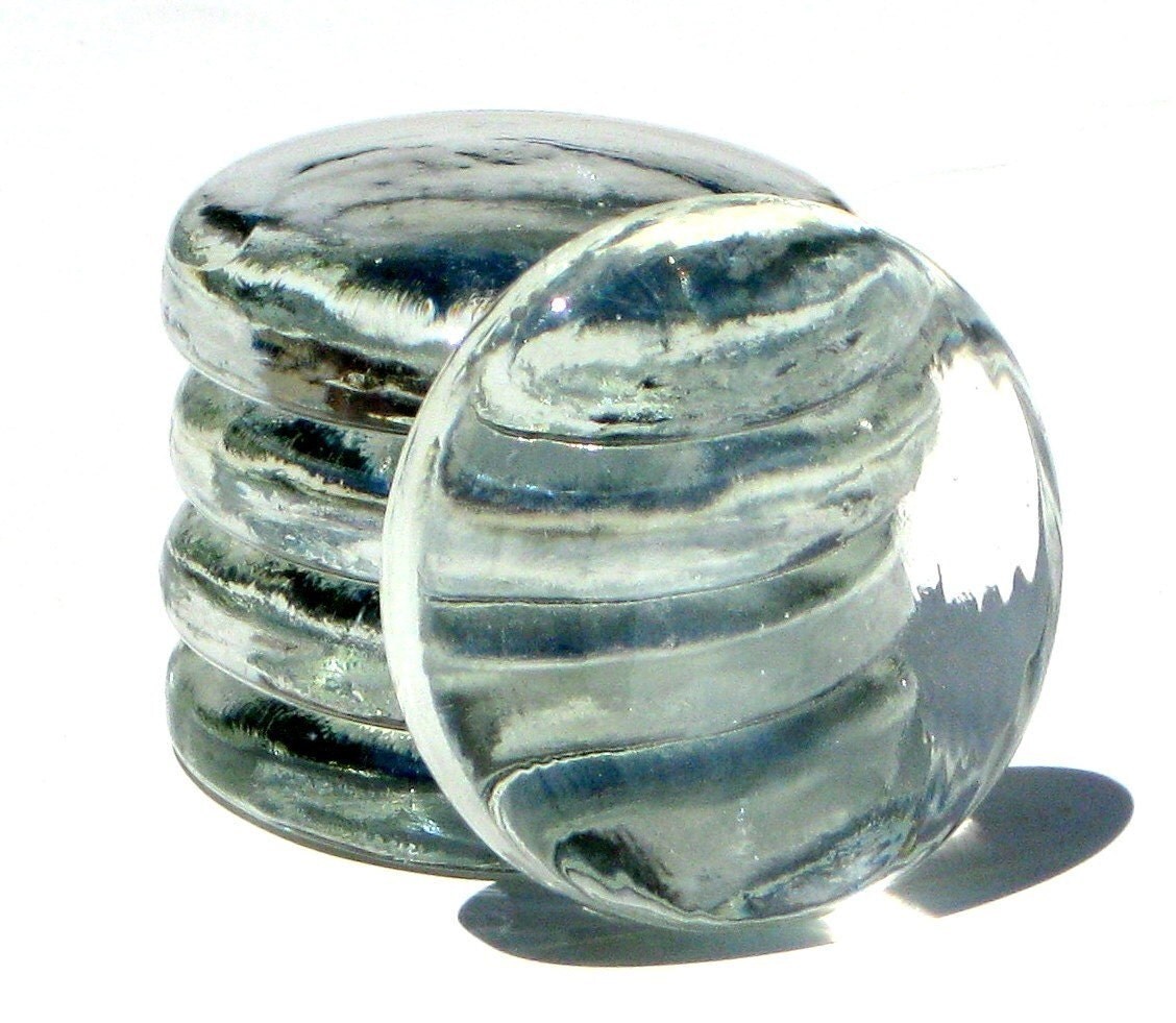 10 Perfect Round Large Molded Jumbo Glass Gems for