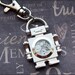 Silver Robot Keychain - Enchanted Steampunk Bot - Handmade by TheEnchantedLocket