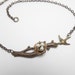 Vintaj Bird Nest and Mama Bird Tree Branch Jewelry Necklace