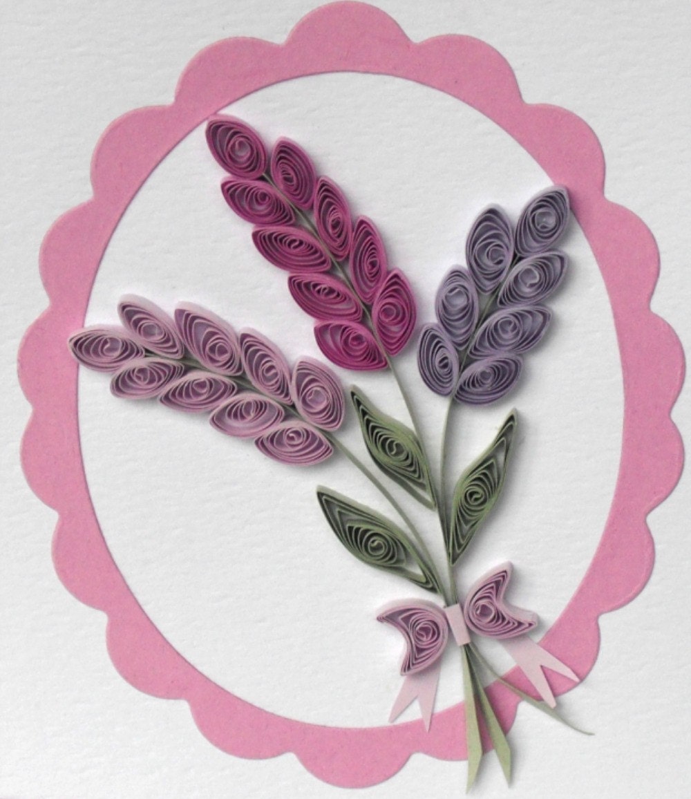 Quilled Birthday Card Paper Quilling Lavender