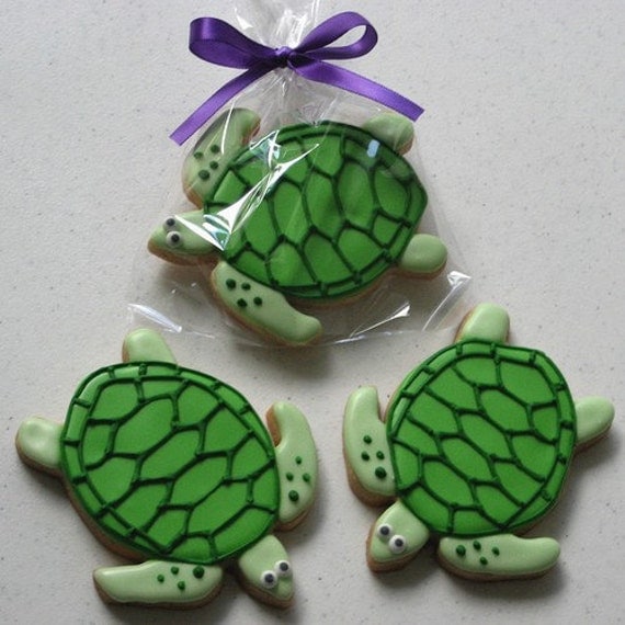 Custom Order turtle cookies for Elaine Custom Order