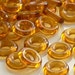 8mm Donut Ring Transp TOPAZ Czech Glass Beads 50 - Pls use our sale coupon and save.
