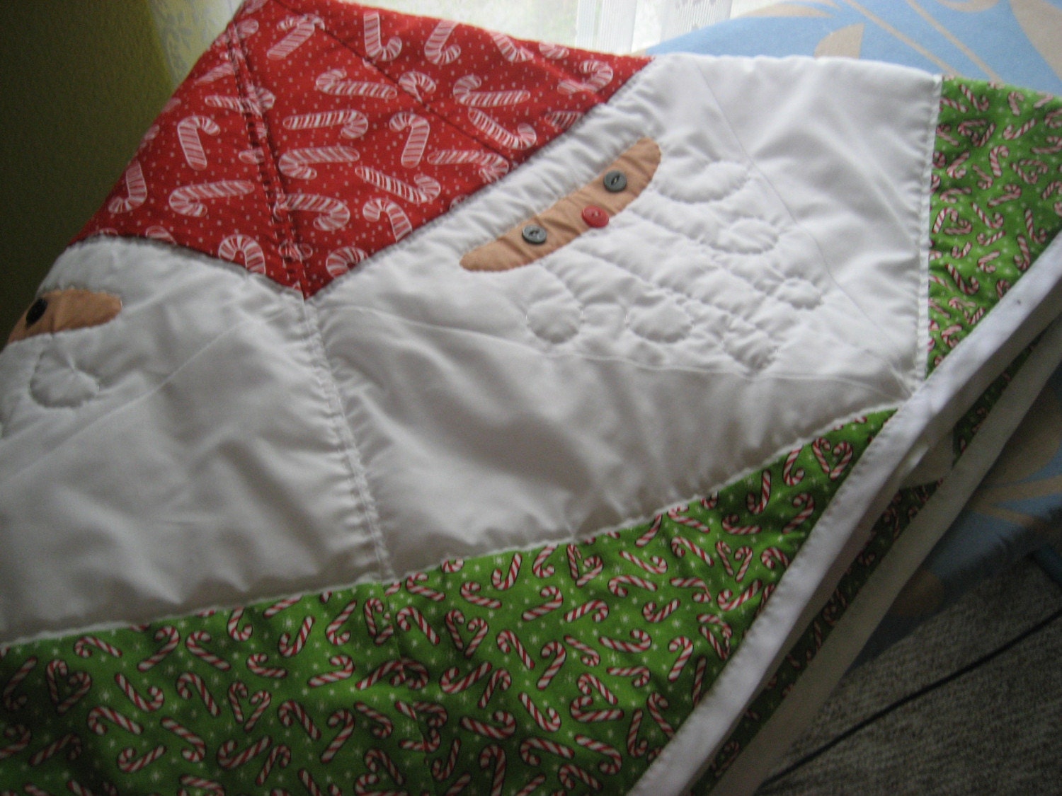quilted santa christmas tree skirt by kksplawn on etsy quilted santa christmas tree skirt by kksplawn on etsy