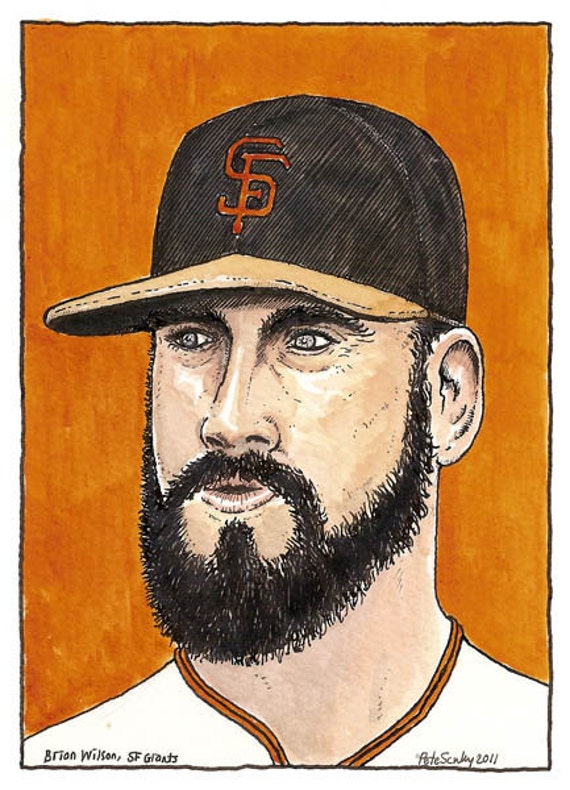Brian Wilson SF Giants original drawing