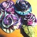 French ribbon Flowers for hair, packages, etc